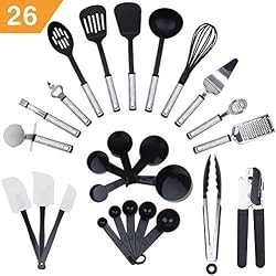 KRONENKRAFT Set d'accessoires de cuisine de 26 pièces , set de cuisson ,ensemble d' ustensiles de cuisine - Pour cuisiner pour toute la famille