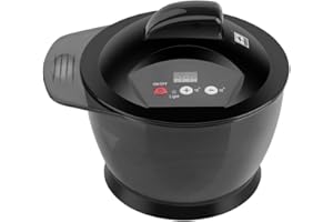 KEBONDS Miscelatore per crema per capelli, Display LCD ricaricabile con display elettrico USB Ciotola per miscelatore automatico del colore dei capelli per colorazione del colore del parrucchiere per salone