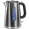 Russell Hobbs 23211 Luna Quiet Boil Electric Kettle, Stainless Steel, 3000 W, 1.7 Litre, Grey