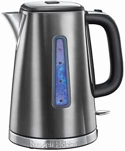 Russell Hobbs 23211 Luna Quiet Boil Electric Kettle, Stainless Steel, 3000 W, 1.7 Litre, Grey