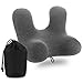 Produktbild OlymFits Multifunction Reisekissen, Memory Schaum Nackenkissen für Reisen im Auto, Flugzeug, Zug, Arbeit,Zuhause, 28x25.5x12 cm (Grau)