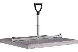 LANGFIT® Plattenheber 50 bis 80cm - Rückenfreundlich durch 3-fach höhenverstellbarem Griff - Schonend für Rücken und Hüfte! Tragkraft bis 60kg - Made in Germany - MS-PH5080T