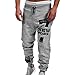 Produktbild ZEZKT-Herren Casual Hose Lang Frühling Fitness Loose Crotch Hose Hiphop Dance Jogger Sweatpants Baggy Designer Chino Stoff Hose Regular Fit Outdoorhose Freizeithose Stretch Basic (L, Grau)