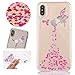 Produktbild Sycode Glitzer Hülle für iPhone XS Max,Handyhülle für iPhone XS Max,Transparent Rose Rot Fairy Mädchen Muster Durchsichtig Protective Schutzhülle Cover für iPhone XS Max (6.5 Zoll)