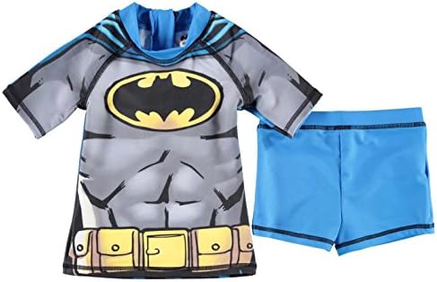Batman 2 Piece Swim Set Infant Boys Blue Swimming Costume Beachwear 3-4 Years