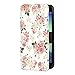 Produktbild deinPhone Samsung Galaxy Note 3 Neo Kunstleder Flip Case Tasche Blumengestecke Weiß