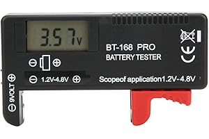 FASIENT1 Probador de batería Probador de capacidad de batería digital 168Por con pantalla LCD, tamaño múltiple para batería CR2032 LR44 L736 6F22 9V AAA AA D C 18650 16340 14500 10440