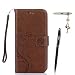 Produktbild Samsung Galaxy C5 Hülle, Samsung Galaxy C5 Pro Schutzhülle, Alfort 3 in 1 Lederhülle Fashion Design Premium PU Leder Hohe Qualität Tasche Case Cover Kasten Abdeckung Wallet für Samsung Galaxy C5 C5000 / Samsung Galaxy C5 Pro 5.2" Smartphone Funktion Standfunktion Unterstützte Telefone und Magnetverschluss mit Schmetterling ( Dunkelbraun ) + Alfort Schwarz Stylus Pen + Netter Staub Stecker