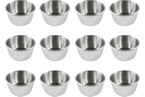 BESTONZON 12 Stück Soßenschüssel aus Edelstahl Dipschüssel, für Restaurant, Home Party