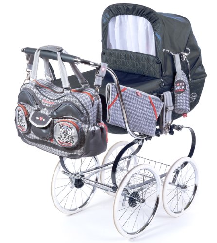 Sweet Morning WI01RA12 Radio Ga Ga Wickeltasche Design Flower von Sweet Morning sehr gut für Zwillinge geeignet, grau - 7