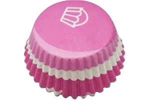 Lovelegis Pirottini di Carta per Muffin - formine Capcake - 100 pz - Righe Rosa - Compleanni - Diametro 7 cm - Alto 3 cm - Idea Regalo Natale e Compleanno