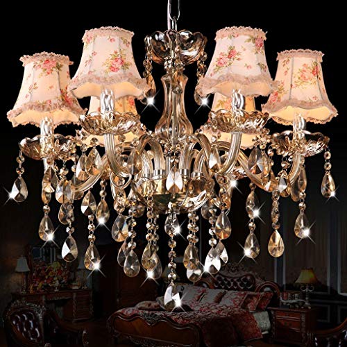 Preisvergleich Produktbild T-D Kristallkerzenleuchter Europäischer Kronleuchter Wohnzimmer Lichter Schlafzimmer Kronleuchter / E14 (Cognac)