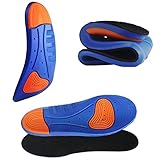 HLYOON Sports Gel Insoles and Shoe Inserts for Women and Men Breathable Cushion 