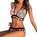 Produktbild Jaminy Damen Bademode Zweiteiler Swimsuits Badeanzug Bikini-Set Zweiteiler Strand Swimwear Swimsuits Beachwear (Mehrfarbig, L)