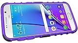 ISENPENK Samsung Galaxy S7/S7 Duos/G930F(2016) Hülle und Panzerglas/Schutzfolie,TPU+PC Slim Silikon Tough Rugged Dual-Layer Hardcase with Built-in Kickstand Schutzhüllen,Wasserdicht Shockproof Anti Slip Protection Stand Case Tasche für Samsung Galaxy S7/S7 Duos/G930F(2016)5.1Zoll-[lila]+Panzerglas - 5