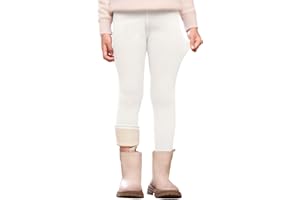 Vorvowry Thermoleggings Mädchen Weiche Gefütterte Stretch Thermohose Dicke Kuschelige Warme Winter Leggings für Kinder