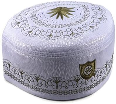 AlweeALW005 Muslim Prayer Hat Beanie Men Islam Kufi Headwear Skull Cap Ramadan Eid Gift