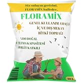 Floramix Premium Bitki Toprağı 10 Litre | G&uuml;&ccedil;l&uuml; k&ouml;k gelişimi,leonardit, solucan g&uuml;bresi ve kompost g&uuml;bresi ile daha sağlıklı 
