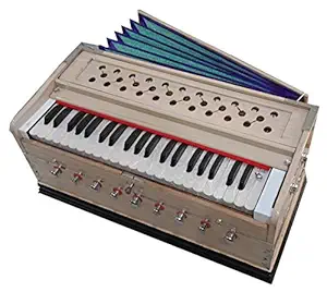 Jyotaksh Store Best harmonium Wooden 3.5 Octave 9 Stopper Harmonium with Coupler (Unique Natural)