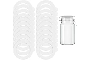 AMANDELIZABE 13 anillos de goma de cristal para tapas de tarros de conservas