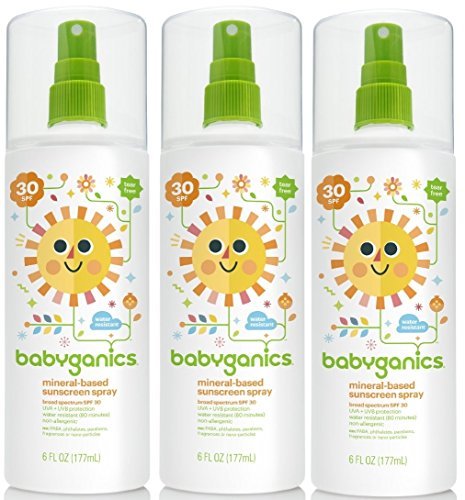 Babyganics Pure Mineral Sunscreen Spray SPF 30 (Pack of 3)