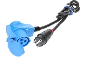 KALLE DAS KABEL - Cavo adattatore 1,5 m H07RN-F 3G2,5, attacco angolare CEE + presa 230 V