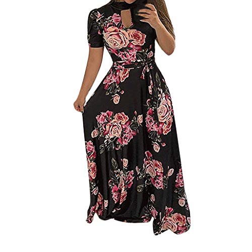 Darringls_Vestido para Mujer,Vestido de Fiesta Largo de Noche Floral para Mujer Talla Grande Vestidos Elegantes de Playa Boho señoras