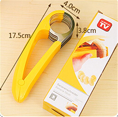 MagnusDeal® Banana Slicer, 6 thin equal size (1 Piece) Yellow Color RS.199 (65.00% Off) - Amazon