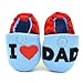 Baby Bucket Pre-Walker Shoes Light Weight Soft Sole I Love Dad Blue & Red Color Baby Boys Booties Shoes (8-12 Months) RS.375.00