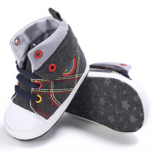 Babyschuhe Longra Baby Mädchen oder jungen Canvas Schuh Sneaker rutschfest weiche Sohle Kleinkind Leinenschuhe Krippe Schuhe(0 ~ 18 Monate) - 5