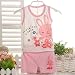 For 9-36Months ,Clode® 1Set Baby Children Clothing Set Shirt+Pants Undershirt Shorts Kids Pajama Set (12-20Months, Pink)