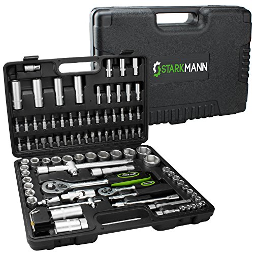 STARKMANN 94 teiliger Steckschlüssel-Satz Ratschenkasten Werkzeug-Kasten