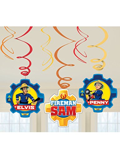 Amscan International 9902183 Feuerwehrmann Sam Swirl Dekoration Kit