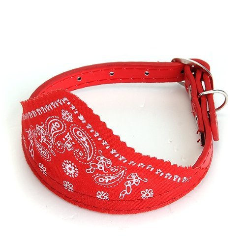 Bandana-SODIALRCollar-PU-Leather-Cotton-Bandana-Red-For-Dog