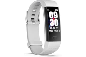 Septoui Montre Connectée Femme Homme, Montre Sport Podomètre Fitness Tracker d'Activité Sommeil Fréquence Cardiaque Tension Artérielle SpO2 Calories Smartwatch IP68 Etanche Bracelet Connecté