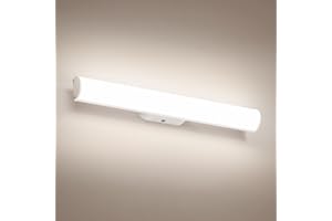 OOWOLF Bathroom Mirror Wall Light - 17" 12W 4000K LED Makeup Shaver Lamp Wall Over IP44 Mirror for Dressing Table Cabinet (White, 17 Inch)