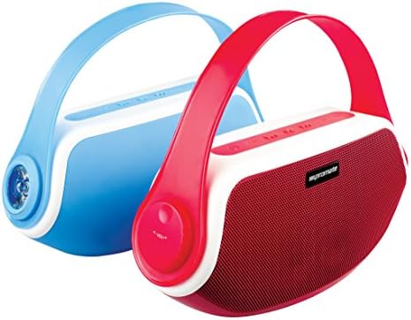 Promate Safari Multi-Function Handy Bluetooth Speaker with Built-In Power Bank, Flashlight, FM Radio, Micro-SD Slot and USB Reader - Red