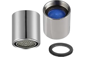 Schläfer 10002516 | 2 szt. Aerator żeński M16 uniwersalny, perlator kranu z mieszaczem łazienki i kuchni, filtr odkamieniający, gwint wewnętrzny M16X1, kompatybilny z NEOPERL HONEYCOMP PCA chrom