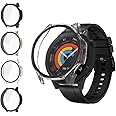 Welyok 4 Packs Hard PC Case with Screen Protector Compatible with HUAWEI WATCH GT5 46 mm Smartwatch, Full Protective Bumper