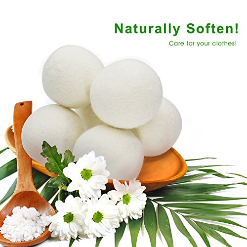 Bestoss Wolle Trocknerbälle 6-XL-Pack Durchmesser-7cm Wäsche Trockner Natürliche Weichspüler Alternative Neuseeländischer Trocknerkugeln - 2