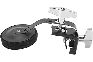 GERNIE Silenziatore Sordina per Batteria, WC308 Morsetto in Metallo Nero Sulla Marmitta per Batteria Silenziatore di Controllo del Tono per Rullanti Accessori per Batteria Tom