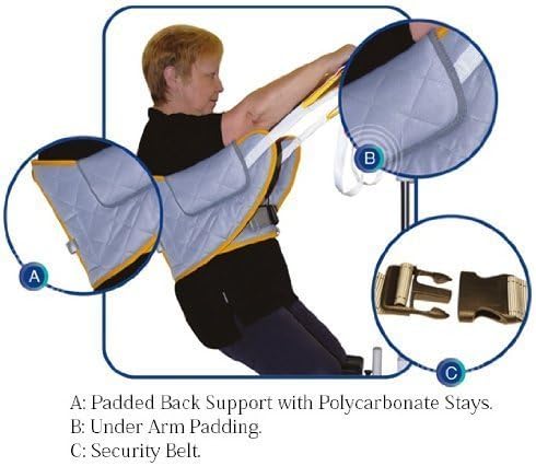Mackworth Standaid Sling with Back Support, Fully Quilted Material with Loop Attachments (Extra Large)