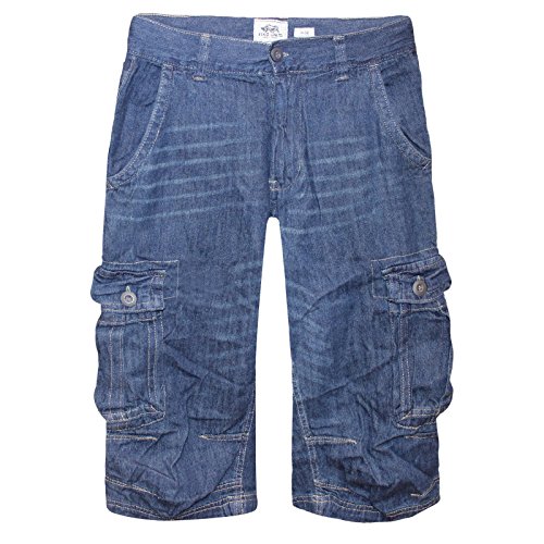 denim combat shorts mens