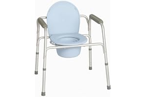 App Life Sedia WC Comoda 5 Funzioni in 1 Multifunzione Rialzo Water - Supporto per Water - Sedile per Doccia Anziani, Argento