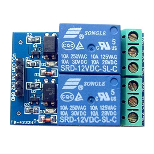 Buy Ben-gi 12V 10A 2 Channel Relay Module with Optocoupler for PIC AVR ...