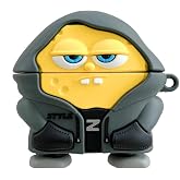 Microsonic AirPods 1. Nesil / 2. Nesil i&ccedil;in Kılıf Cartoon Fig&uuml;rl&uuml; Silikon Crtn-Fgr-Spngb-Kpsn [AirPods 1/2 ile Uyumlu Kılıf -