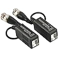BW 1Pairs High Definition BNC to UTP Cat5/5e/6 Video Balun HD Transceivers Adapter Transmitter Support 720P/1080P AHD/CVI/TVI CCTV Camera