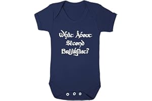 Miammo What about second breakfast greedy hobbit quote baby grow vest
