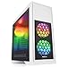 Price comparison product image Game Max Titan PC Gaming Case with 2 x RGB Front Fan, 1 x Rear Fan and Remote Control - White