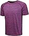 KomPrexx Herren Sport T Shirt Fitness Funktion Training Running Tennis Sportshirt Männer Funktionsshirt Kurzarm (Rose,XL)